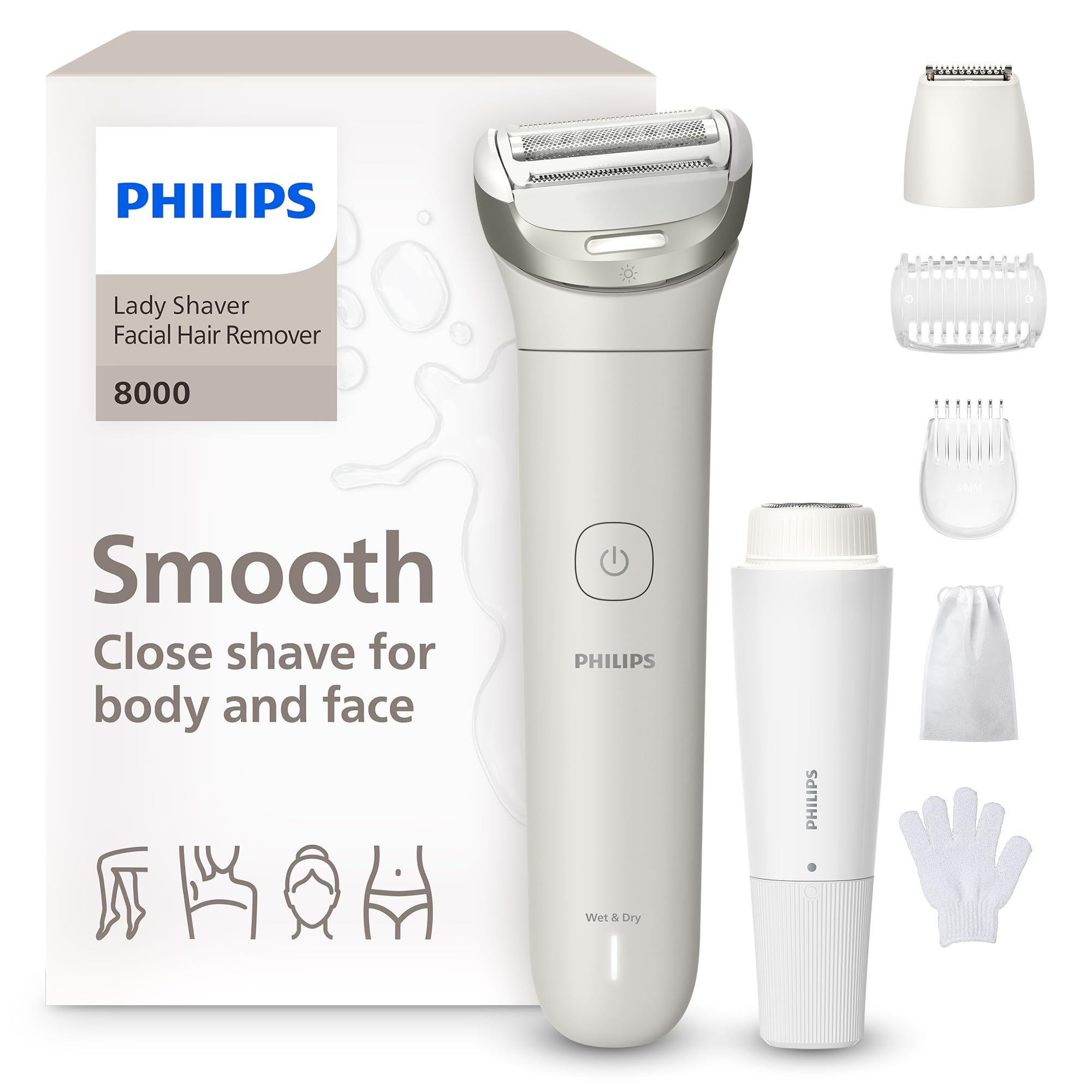 Amazon.com: Philips Lady Shaver Series 8000 - Cordless, Wet & Dry